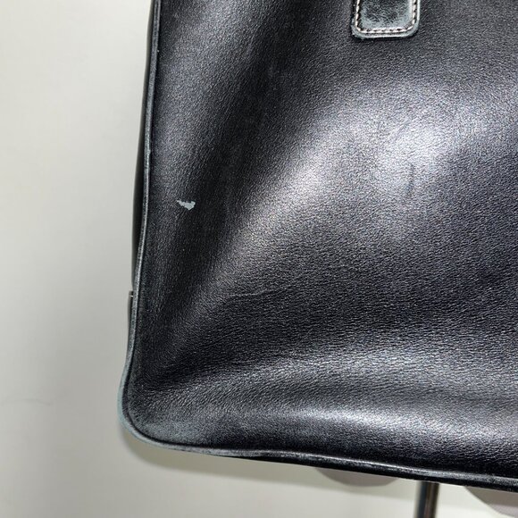 Coach black leather computer tote ipad bag - Picture 3 of 13
